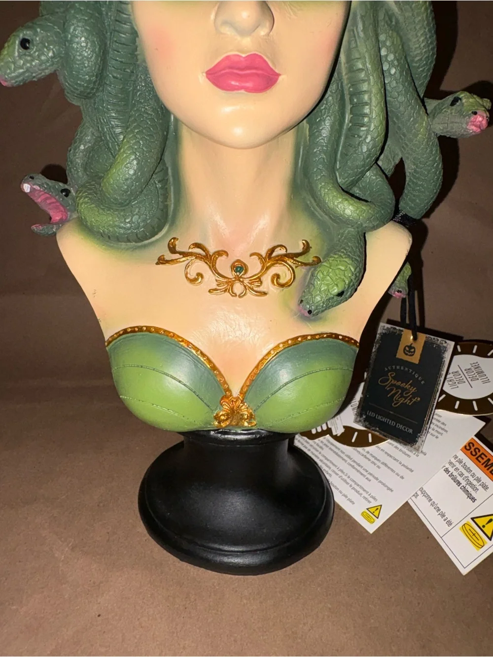 Halloween Medusa Bust Green New Viral